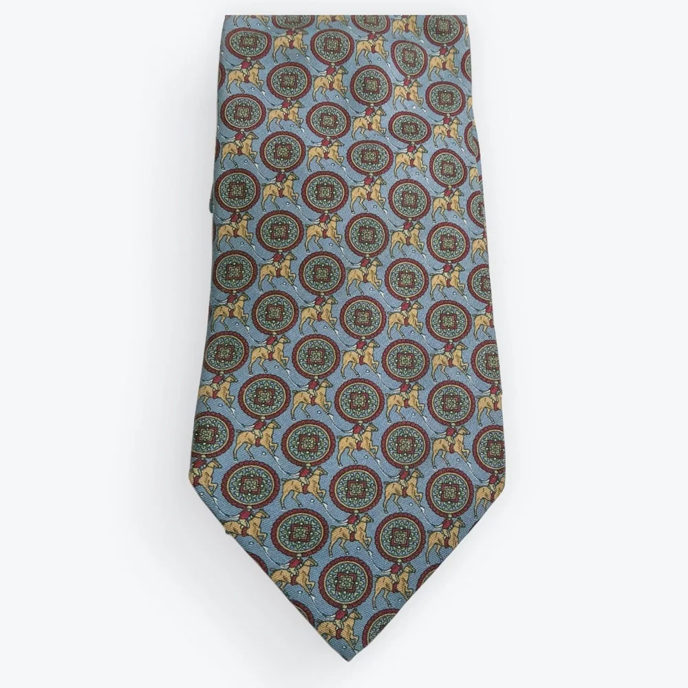 Jos. A. Bank Collection Silk Tie Polo Blue Burgundy